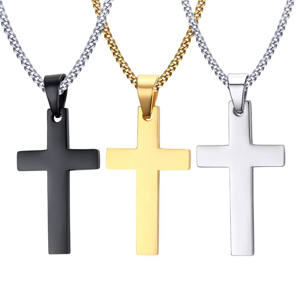Luxe Cross Sweater Chain – Titanium Steel Boldness with Seasonal Edge