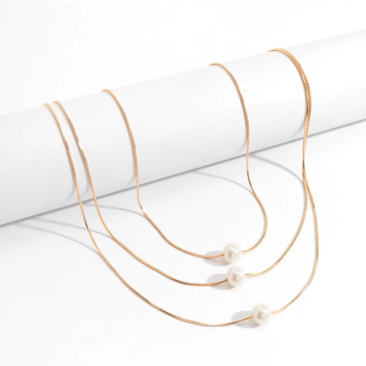 Lunara™ Boho Pearl Clavicle Necklace – Effortless Glow, Timeless Grace